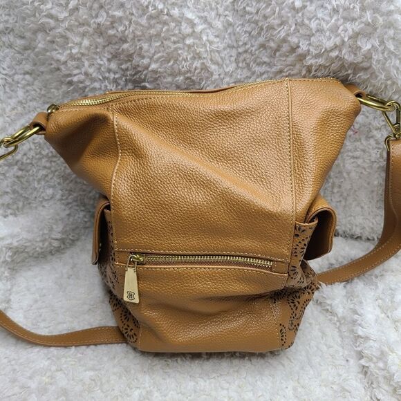 J.W. Hulme Leah Floral Perforated Leather Sling Handbag‎ - Picture 1 of 11
